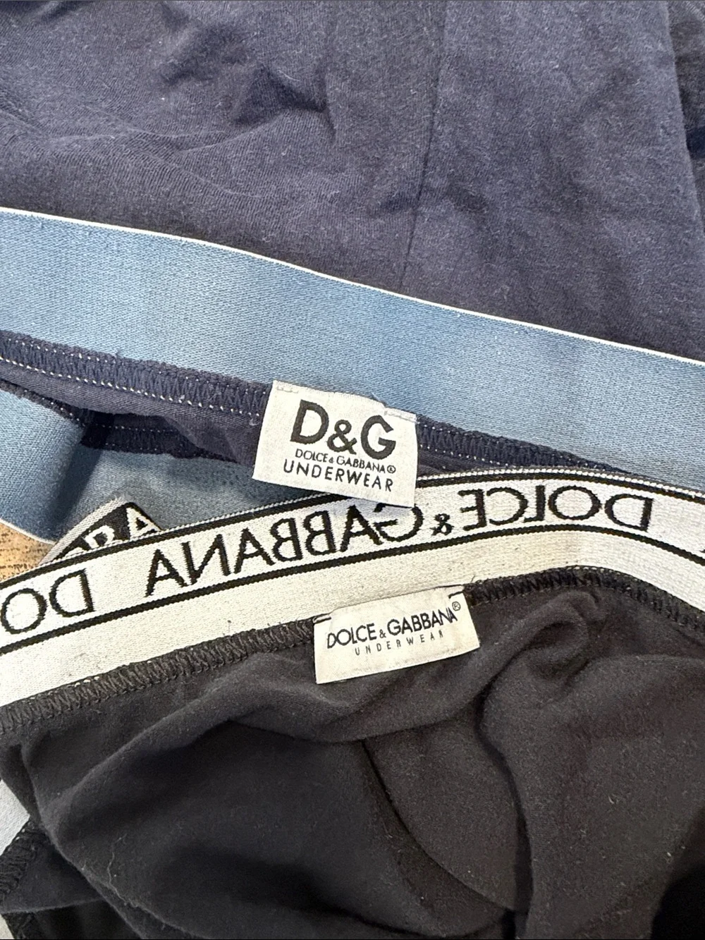 Dolce & Gabbana Black & Navy Men’s Briefs - Branded Waistband 2 Pairs (Small?)